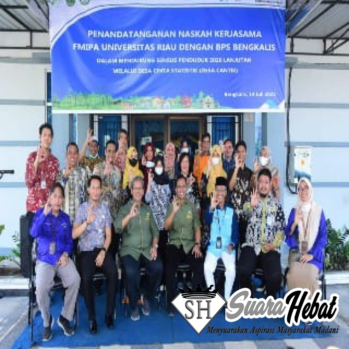 Sukseskan Desa, BPS Bengkalis Dan FMIPA Universitas Riau Tandatangani Naskah Kerjasama