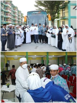 Bupati Alfedri Sambut Kedatangan Jemaah Haji Kabupaten Siak